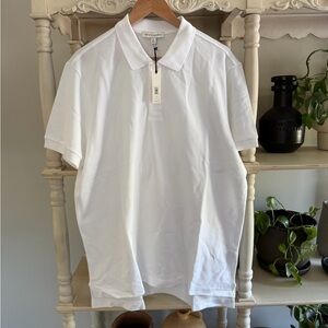 Banana Republic Sun-Faded Pique Polo Shirt in White (LT)